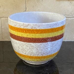 MCM  Planter Pot by R. Bitossi Ceramiche Striped Glazed Italy